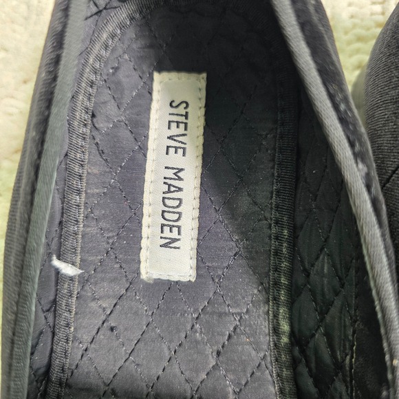 Steve Madden Lorax Smoking Loafers Black Velvet Embroidered Mens 9.5 Excellent